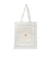 Y-3 Adidas Y 3 Black Leather And Canvas Tote Bag With Logo In White