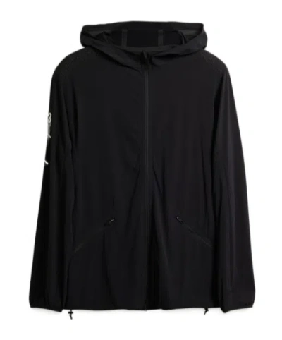 Y-3 Logo-print Running Jacket In Black