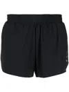 Y-3 Seersucker-texture Track Shorts In Black