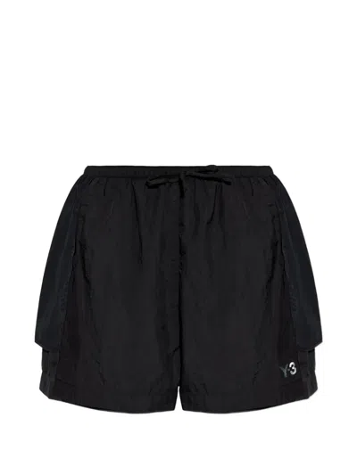 Y-3 Logo-print Shorts In Black