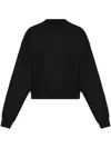Y-3 Stretch Cotton Oversized Sweater With Crew Neck In Schwarz