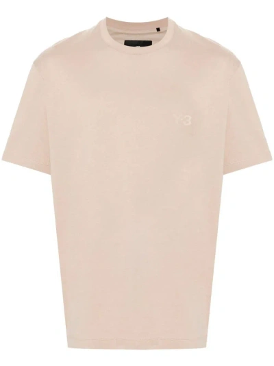 Y-3 Logo-print Cotton T-shirt In Brown