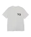 Y-3 Logo Tee In White