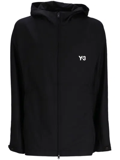 Y-3 Logo-print Track Jacket In Black