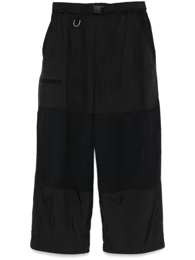 Y-3 Logo-print Wide Track Pants In Black