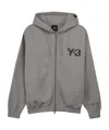 Y-3 Logo-printed Hooded Sweatshirt In Gray