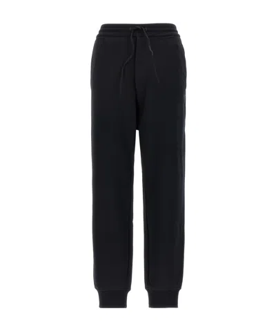 Y-3 Logo-printed Jersey Trousers In Black