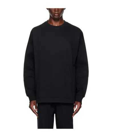Y-3 Logo Round-neck Sweater In Black