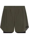 Y-3 Logo Running Shorts In Green
