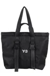 Y-3 Logo Shopper Bag In Black