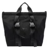 Y-3 Spacious Tote Bag With Leather Straps And Embossed Logo In Black