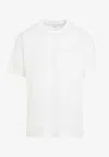 Y-3 Y 3 White Cotton T Shirt With "uniform Of The Streets" Print In White