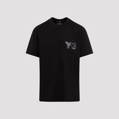 Y-3 Logo Ss Tee In Black