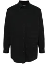 Y-3 Button-fastening Shirt In Black