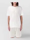 Y-3 Logo T-shirt With Ribbed Crew Neck And Short Sleeves In White