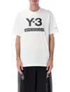 Y-3 Nbhd Oversized White Cotton Logo T-shirt In Neutral
