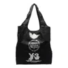 Y-3 Foldable Black Tote Bag With Logo Print In Black