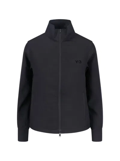 Y-3 Logo Zip Sweatshirt - Black