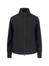Y-3 High Collar Long Sleeve Sweatshirt Jacket In Black