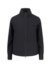 Y-3 High Collar Long Sleeve Sweatshirt Jacket In Blue