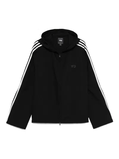 Y-3 Logo Zipped Blouson Jacket In Black