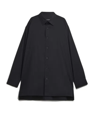 Y-3 Long-sleeve Button-up Shirt In Black