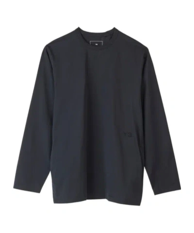 Y-3 Adidas Logo Cotton T-shirt In Black