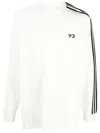 Y-3 Striped Cotton-jersey T-shirt In Weiss
