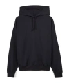 Y-3 Black Cotton And Recycled Polyester Hoodie With White Raglan Stripes In Black