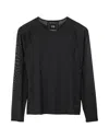 Y-3 Long-sleeved Mesh T-shirt With Contemporary Details In Black