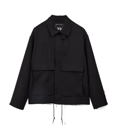 Y-3 Long-sleeved Sports Jacket In Black