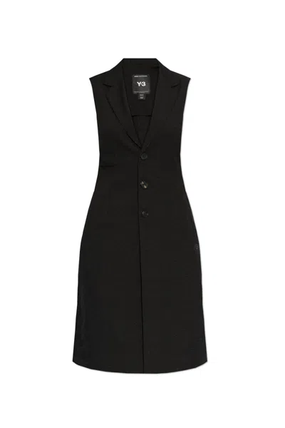 Y-3 Long Vest With Fringes In Black