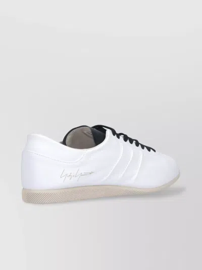 Y-3 Low Top Sneakers Contrast Sole In White