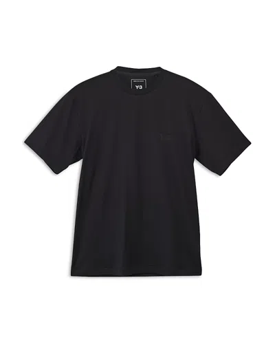 Y-3 M Crewneck Logo Tee In Black