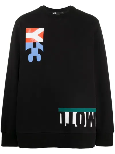 Y-3 M-cut Graphic Sweatshirt In Black