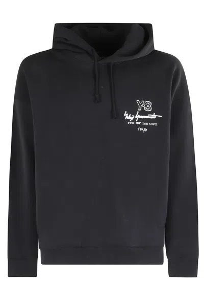Y-3 M Merch Hoodie In Black
