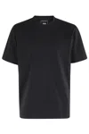 Y-3 Adidas Back Print Short Sleeved Cotton T-shirt Clothing In Black