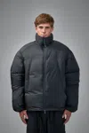 Y-3 Adidas Black Oversized Zippered Down Jacket  In Black