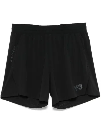 Y-3 Perforated-design Shorts In Black