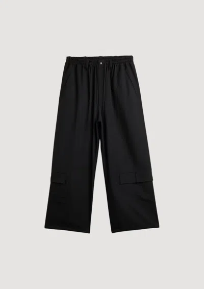 Y-3 Sport Uniform Straight Leg Trousers In Black