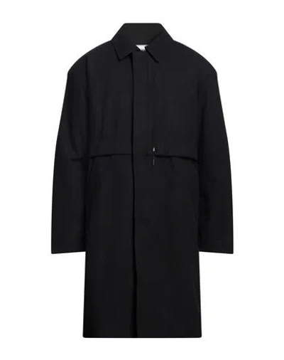 Y-3 Man Coat Steel Grey Size L Wool, Polyamide, Polyester In Black