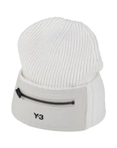 Y-3 Man Hat Ivory Size Onesize Recycled Polyamide, Wool, Polyamide, Elastane In White