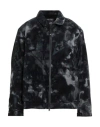 Y-3 Black And White Camouflage Jacket Duvets And Padded Items Black