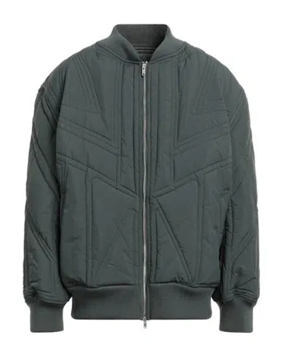 Y-3 Man Jacket Steel Grey Size L Polyamide, Polyester In Gray