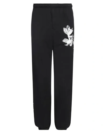 Y-3 Man Pants Black Size M Cotton, Recycled Polyester