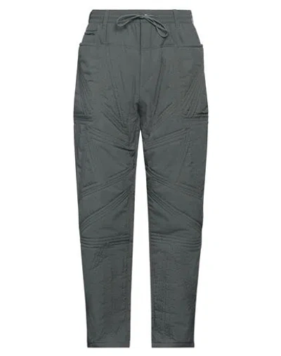 Y-3 Man Pants Dark Green Size L Cotton In Gray