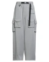 Y-3 Man Pants Grey Size M Lyocell, Polyamide