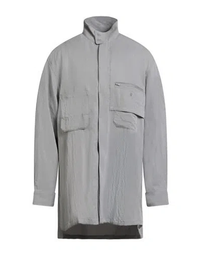 Y-3 Man Shirt Grey Size L Lyocell, Polyamide In Gray