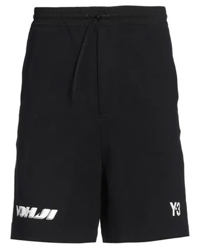 Y-3 Man Shorts & Bermuda Shorts Black Size L Cotton, Polyamide, Elastane