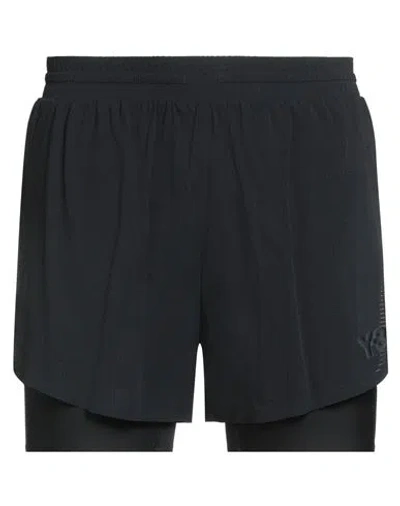 Y-3 Man Shorts & Bermuda Shorts Black Size L Polyamide, Elastane